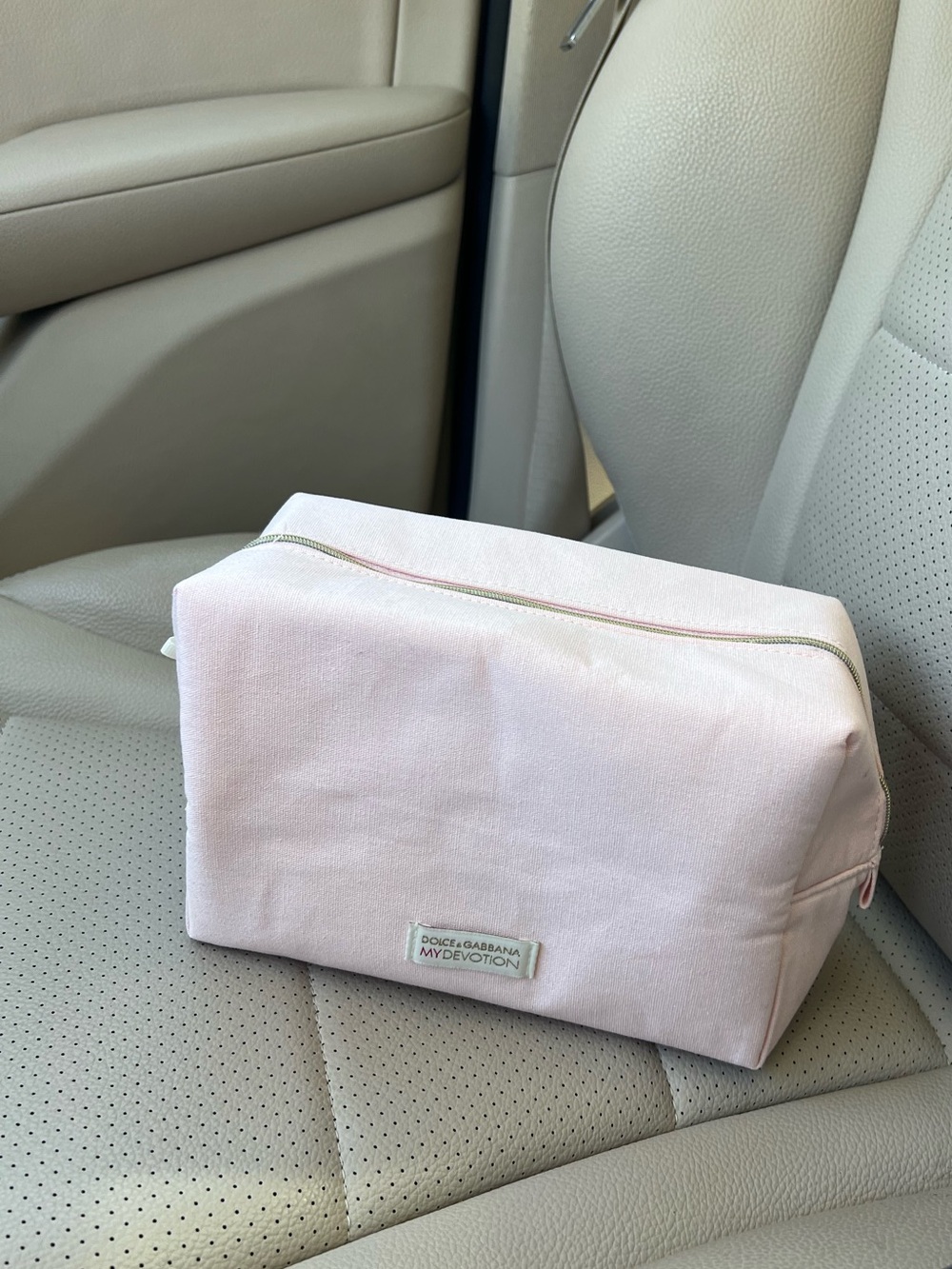 Dolce & Gabbana My Devotion Pink Canvas Cosmetic Pouch